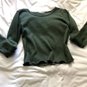 Long sleeve forest green shirt